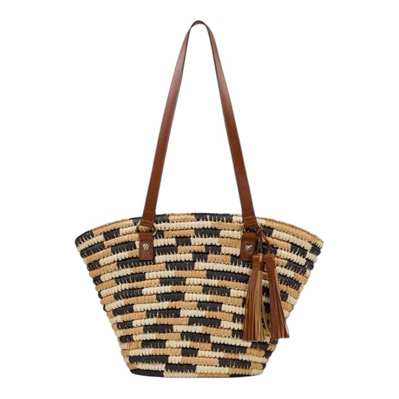Patricia Nash Tinella Straw Tote Bag New With Tags - Picture 2 of 9